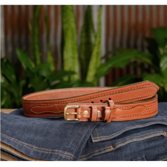 THE WALKER: CHESTNUT BROWN STITCHED BASKET WEAVE RANGER size 32” - Picture 11 of 11